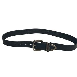 Replay Leather Statement Belt  Italy Western Silver Buckle Size 31/32 Vintage